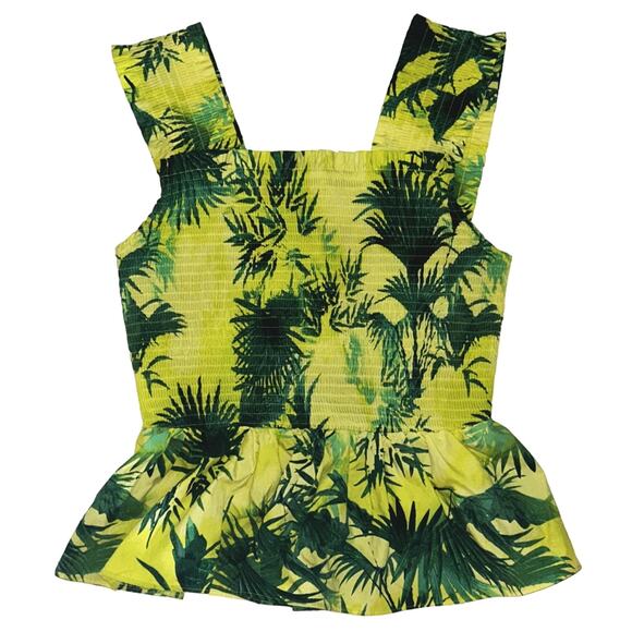 INC International Concepts Smocked Peplum Top Medium - Picture 1 of 6